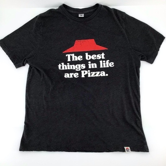 Pizza Hut Men's The Best Things in Life Are Pizza Workers T Shirt Size XL - Picture 1 of 9